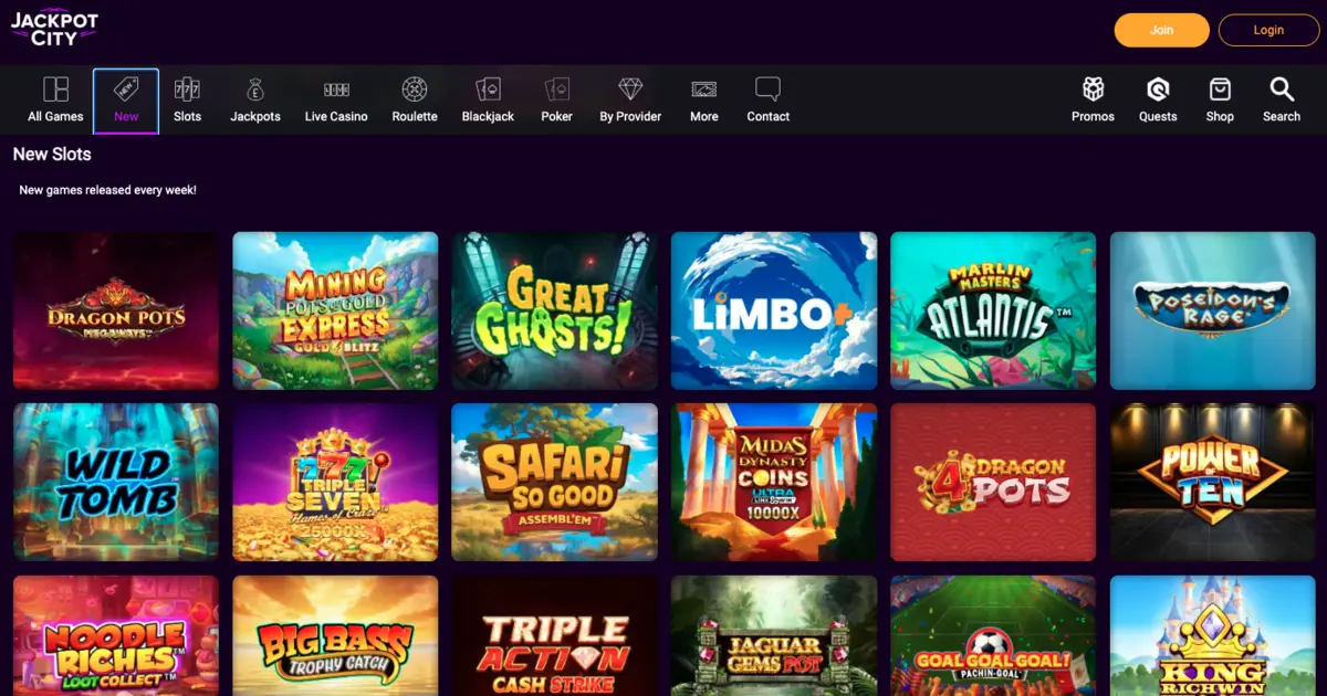 jackpot city new slots