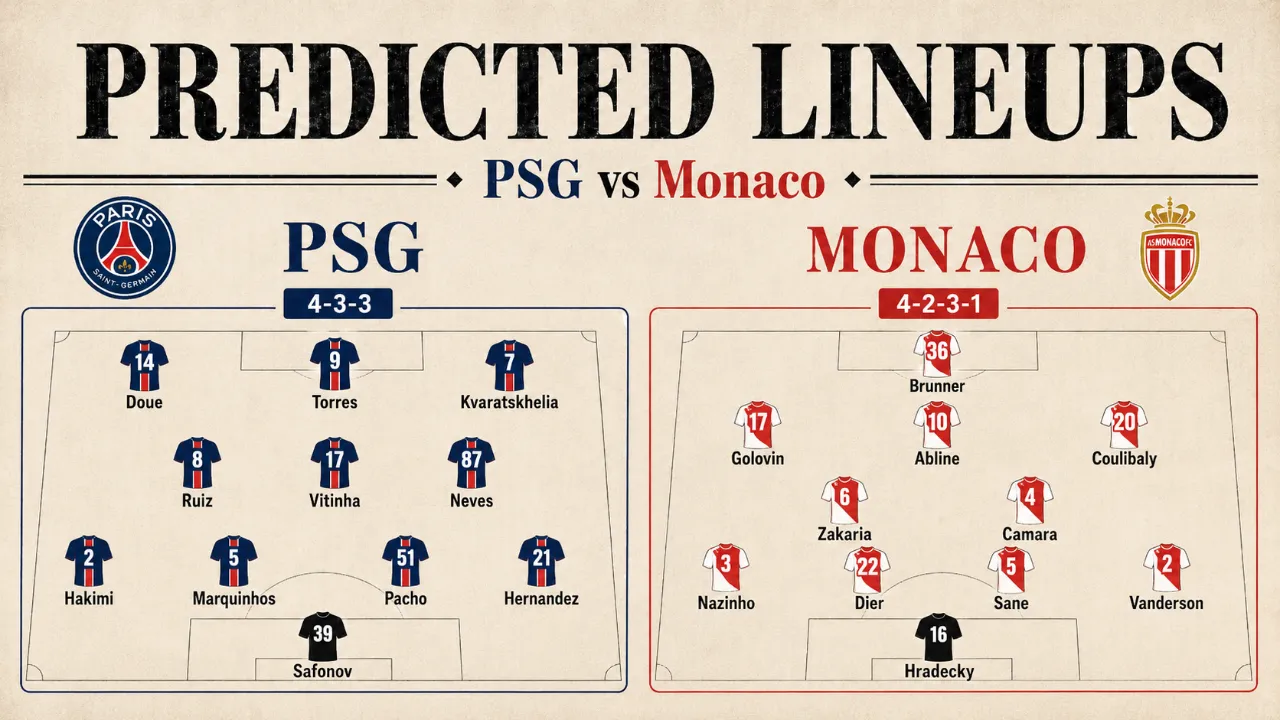 psg vs monaco lineup