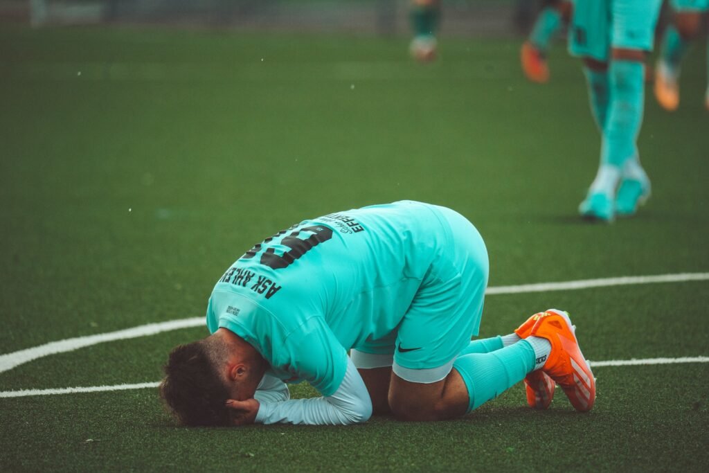 sad football player